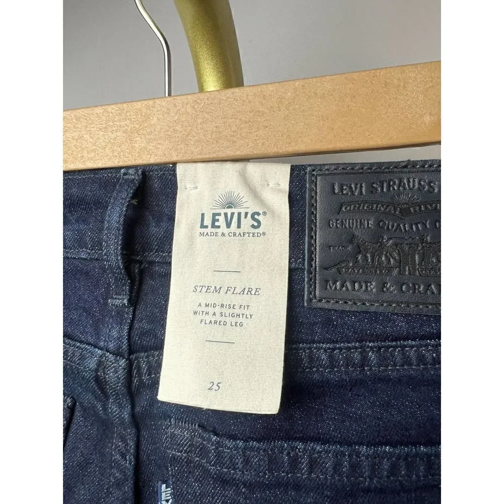 Anthropologie x Levi's Made & Crafted Stem Flare Embroidered Jeans NWT Sz. 25